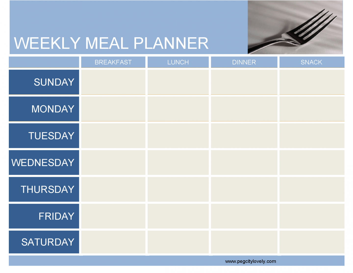 weekly meal planner