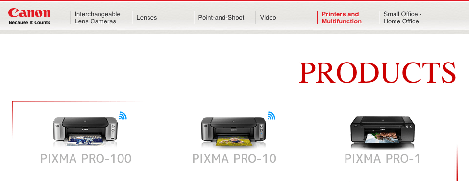 Canon Pixma Pro Printers