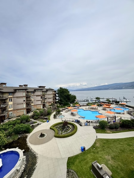 View from my West Kelowna solo travel stay focused on rest and self-care